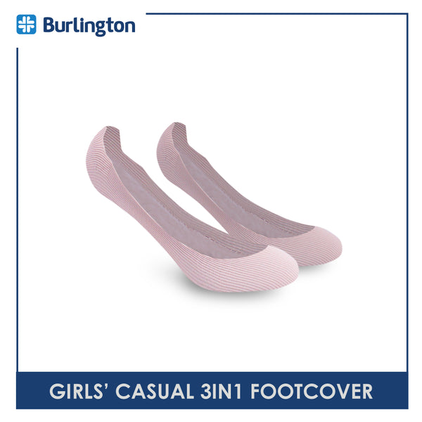 Burlington Girls' Cotton Lite Casual Foot Cover 3 pairs in a pack BCCFG2401