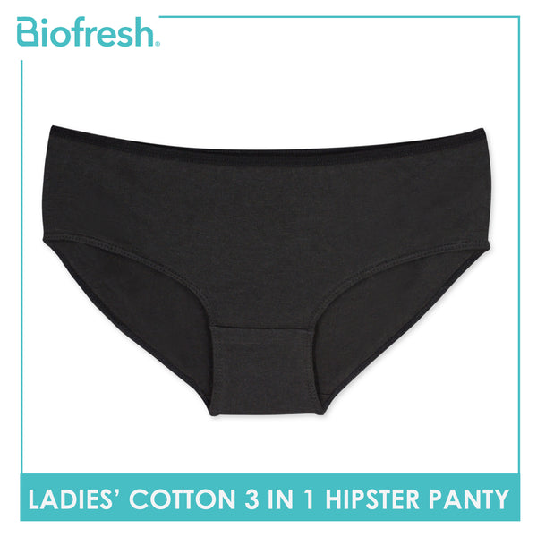 Biofresh Ladies' Antimicrobial Cotton Hipster Panty 3 pieces in a pack ULPHG8