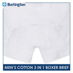 Burlington Men's Cotton Boxer Brief 3 pieces in a pack GTMBBG15