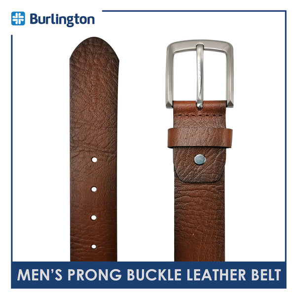 Burlington JMBLC0203 Men's Prong Buckle Cowhide Genuine Leather Casual belt 1 piece (size 34 - 42 inches) (6596533911657)