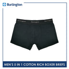 Burlington OGTMBBG1 Men's Cotton Rich Boxer Briefs 5 pieces in a pack (4790648438889)