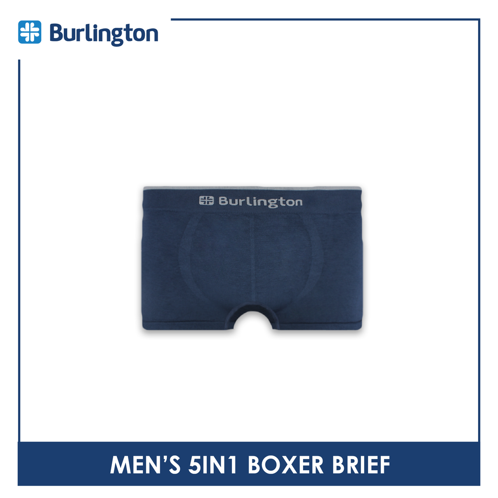 Burlington Men's OVERRUNS Cotton 5 pieces in a pack Boxer Brief OGTMBBGCO (Limited Time Offer)