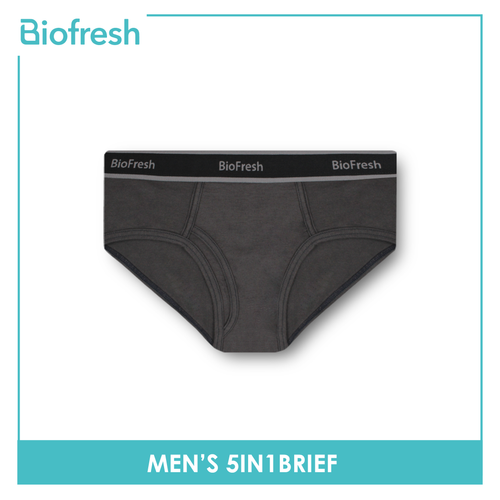 Biofresh Men's Antimicrobial Cotton Brief 5 pieces in 1 pack OUMBSG1 (Limited Time Offer)
