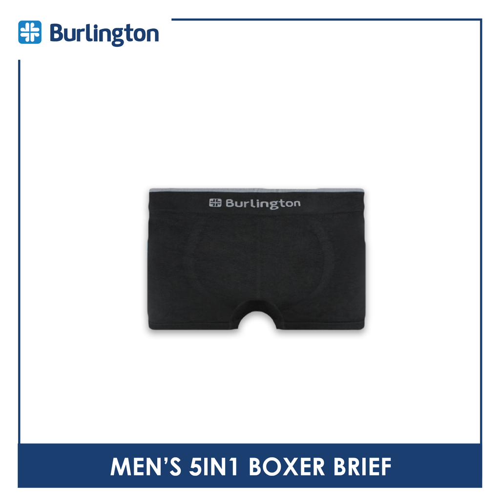 Burlington Men's OVERRUNS Cotton 5 pieces in a pack Boxer Brief OGTMBBGCO (Limited Time Offer)