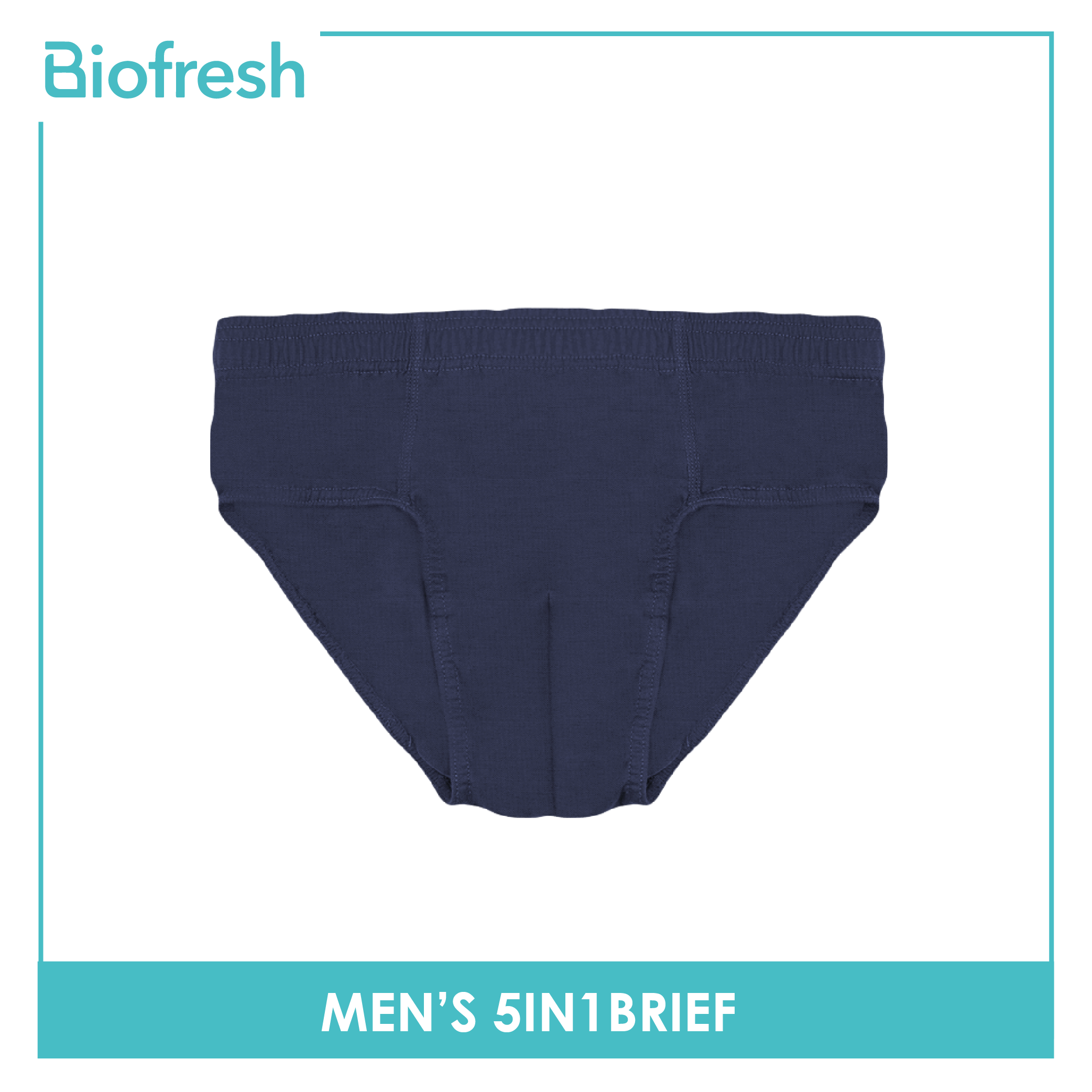 Biofresh Men's Antimicrobial Cotton Brief 5 pieces in 1 pack OUMBSG1 (Limited Time Offer)