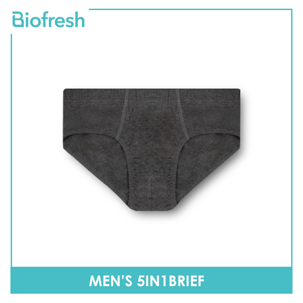 Biofresh Men's Antimicrobial Cotton Brief 5 pieces in 1 pack OUMBSG1 (Limited Time Offer)