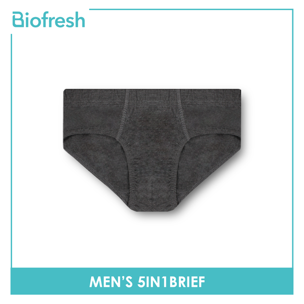 Biofresh Men's Antimicrobial Cotton Brief 5 pieces in 1 pack OUMBSG1 (Limited Time Offer)