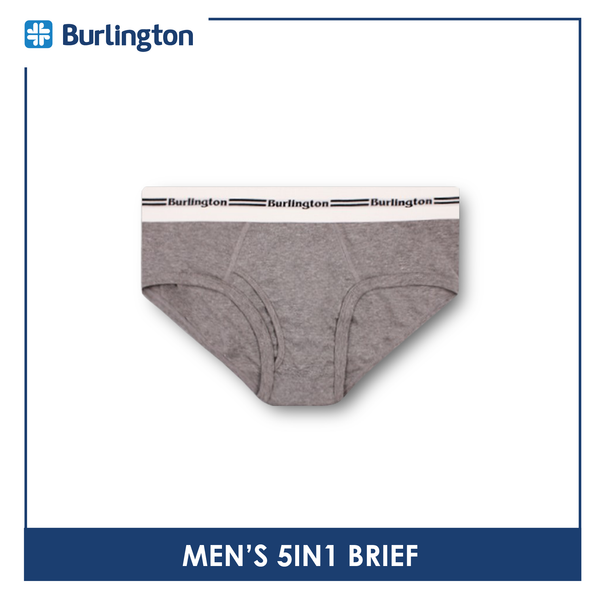 Burlington Men's OVERRUNS Cotton 5 pieces in a pack Brief OGTMBSGCO1 (Limited Time Offer)