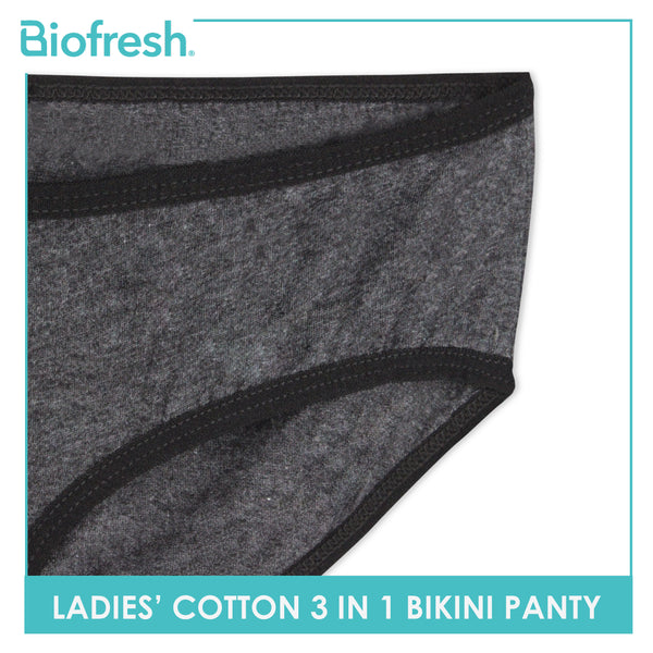 Biofresh Ladies' Antimicrobial Cotton Bikini Panty 3 pieces in a pack ULPKG7