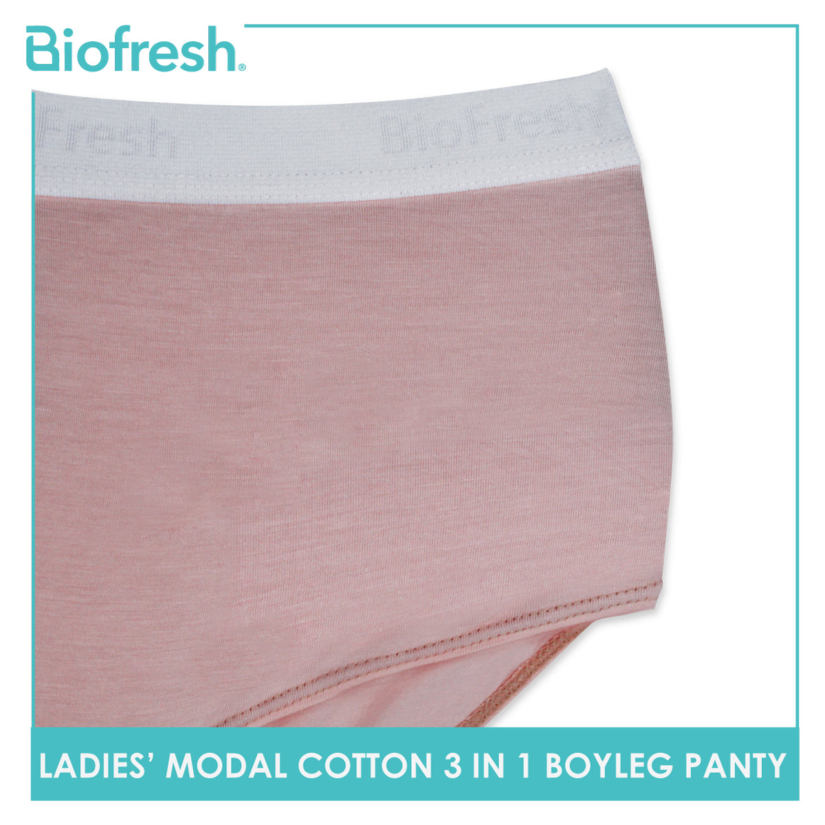 Biofresh Ladies' Antimicrobial Cotton Full Panty 3 pieces in a