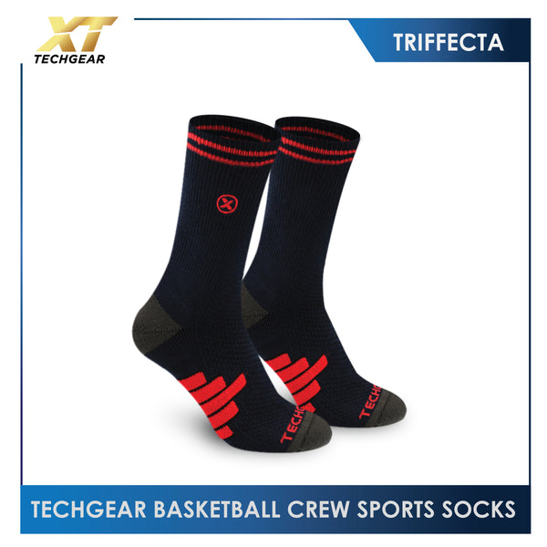 Burlington TechGear Triffecta Basketball Thick Sports Crew Socks 1 Pair TGMKE2301