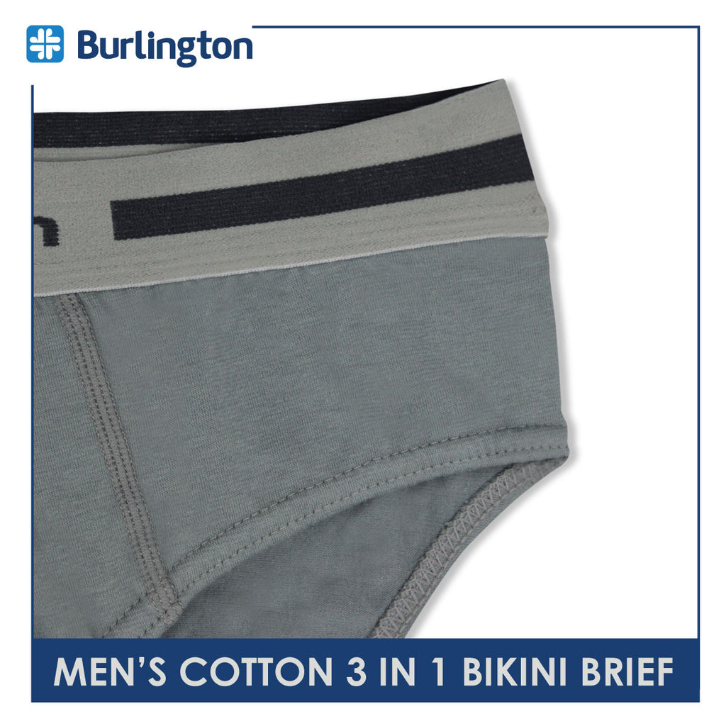Burlington Men's Cotton Bikini Brief 3 pieces in a pack GTMBSG1