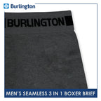 Burlington Men's Seamless Boxer Brief 3 pieces in a pack GTMBBG18