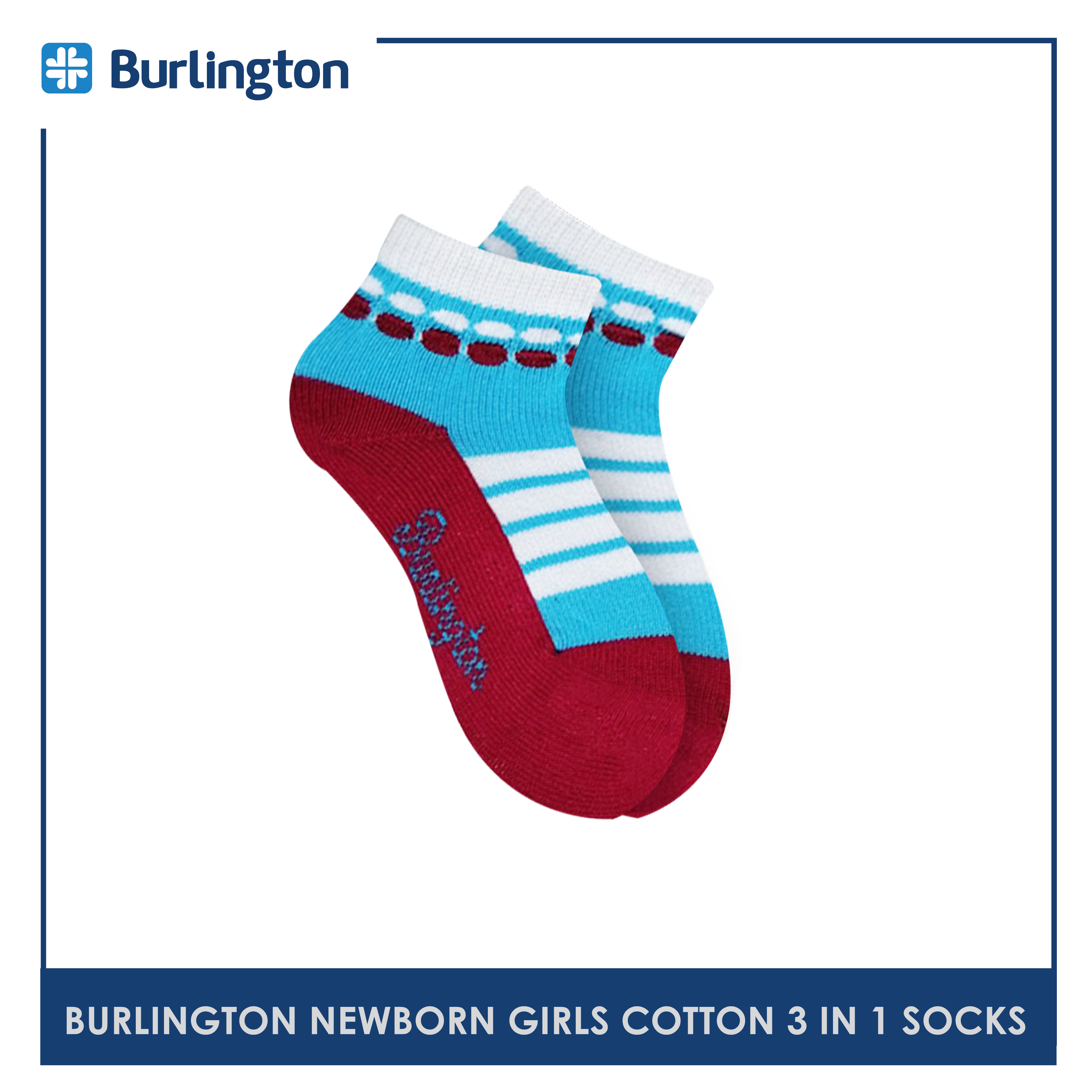 Newborn Girl's Cotton Socks