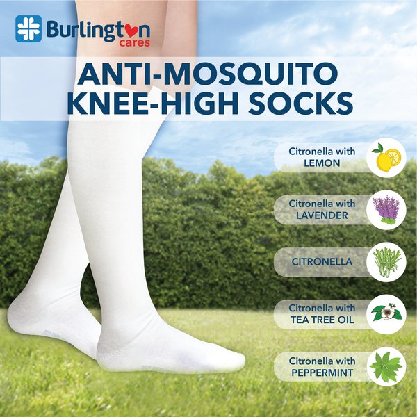 Burlington BBHKG2 Childrens Anti Mosquito Knee High Socks 3-in-1 Pack (4720487891049)