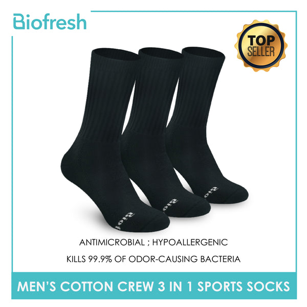 Biofresh RMSKG20 Men's Thick Cotton Crew Sports Socks 3 pairs in a pack (4373251063913)