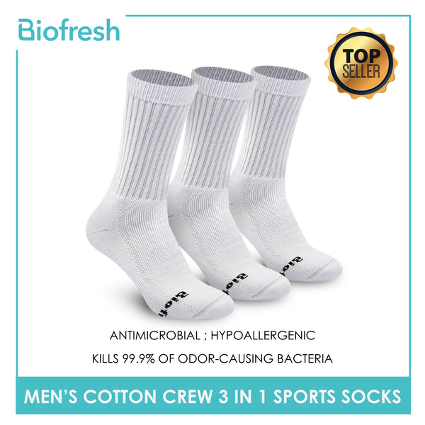 Biofresh RMSKG20 Men's Thick Cotton Crew Sports Socks 3 pairs in a pack (4373251063913)