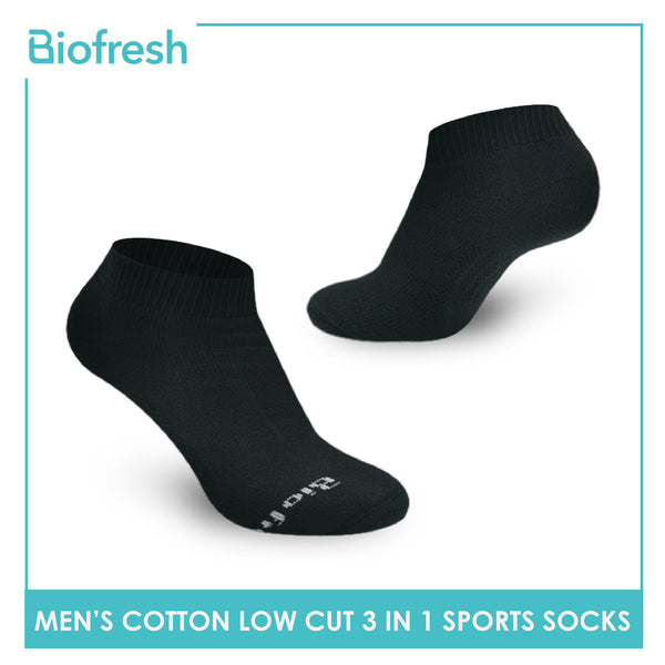 Biofresh RMSKG19 Men's Thick Cotton Low Cut Sports Socks 3 pairs in a pack (4369741938793)