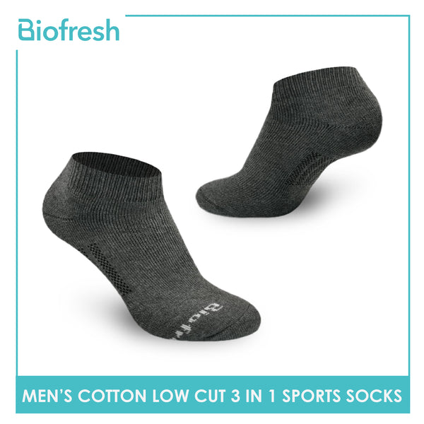 Biofresh RMSKG19 Men's Thick Cotton Low Cut Sports Socks 3 pairs in a pack (4369741938793)