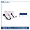 Burlington Boys' Children Cotton Lite Casual Ankle Socks 3 pairs in a pack B5607