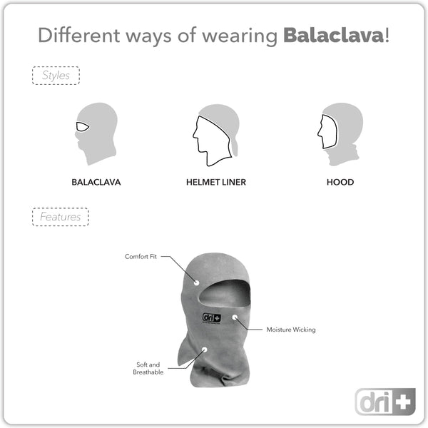 Dri Plus DMBALA01 Men's Washable Multi-Functional Moisture Wicking Balaclava 1 pc (free size) (4789869183081)