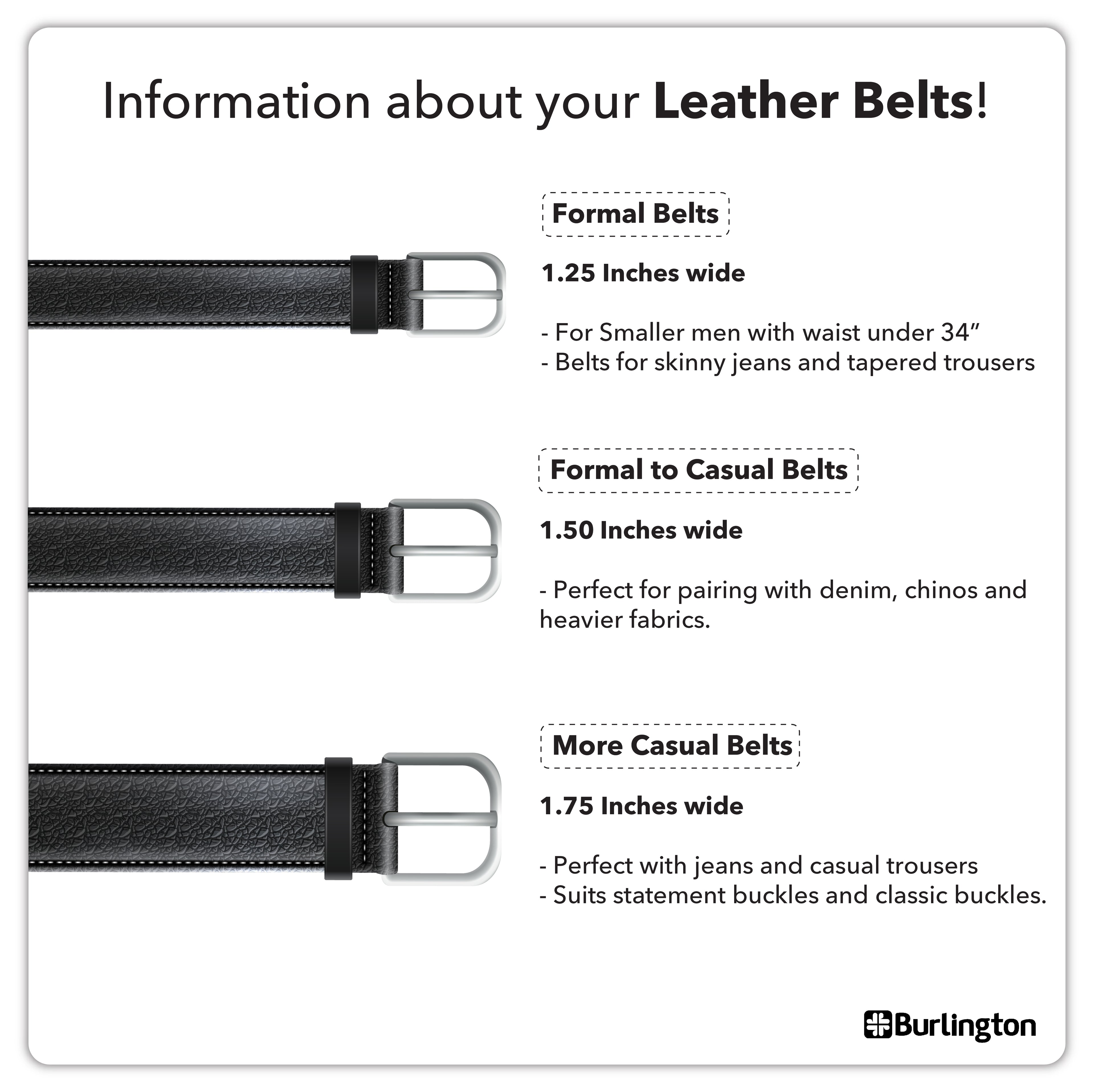 Burlington JMBLC0207 Men's Reversible Buckle Cowhide Genuine Leather Formal belt 1 piece (size 34 - 42 inches) (6596536205417)