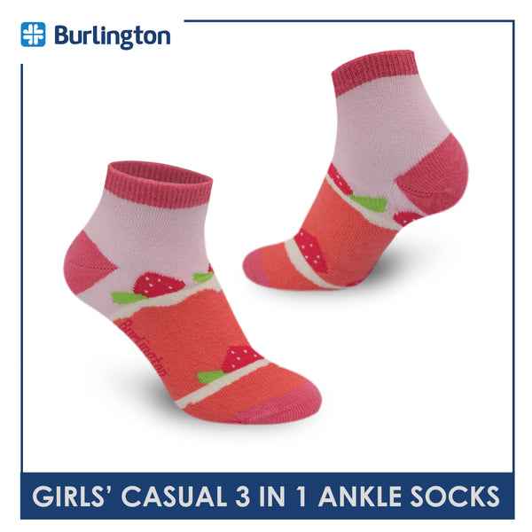 Burlington Girls’ Lite Casual Ankle Socks 3 pairs in a pack BGCG3105