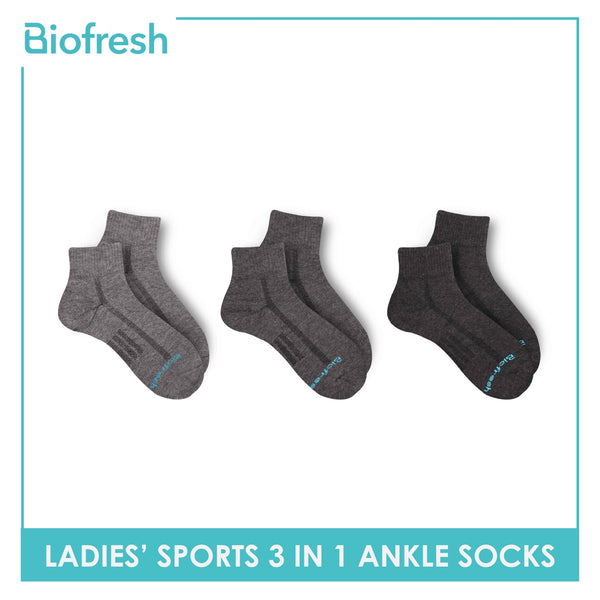 Biofresh Ladies' OVERRUNS Antimicrobial Thick Sports Socks 3 pairs in a pack BLRGCO1 (6672224780393)