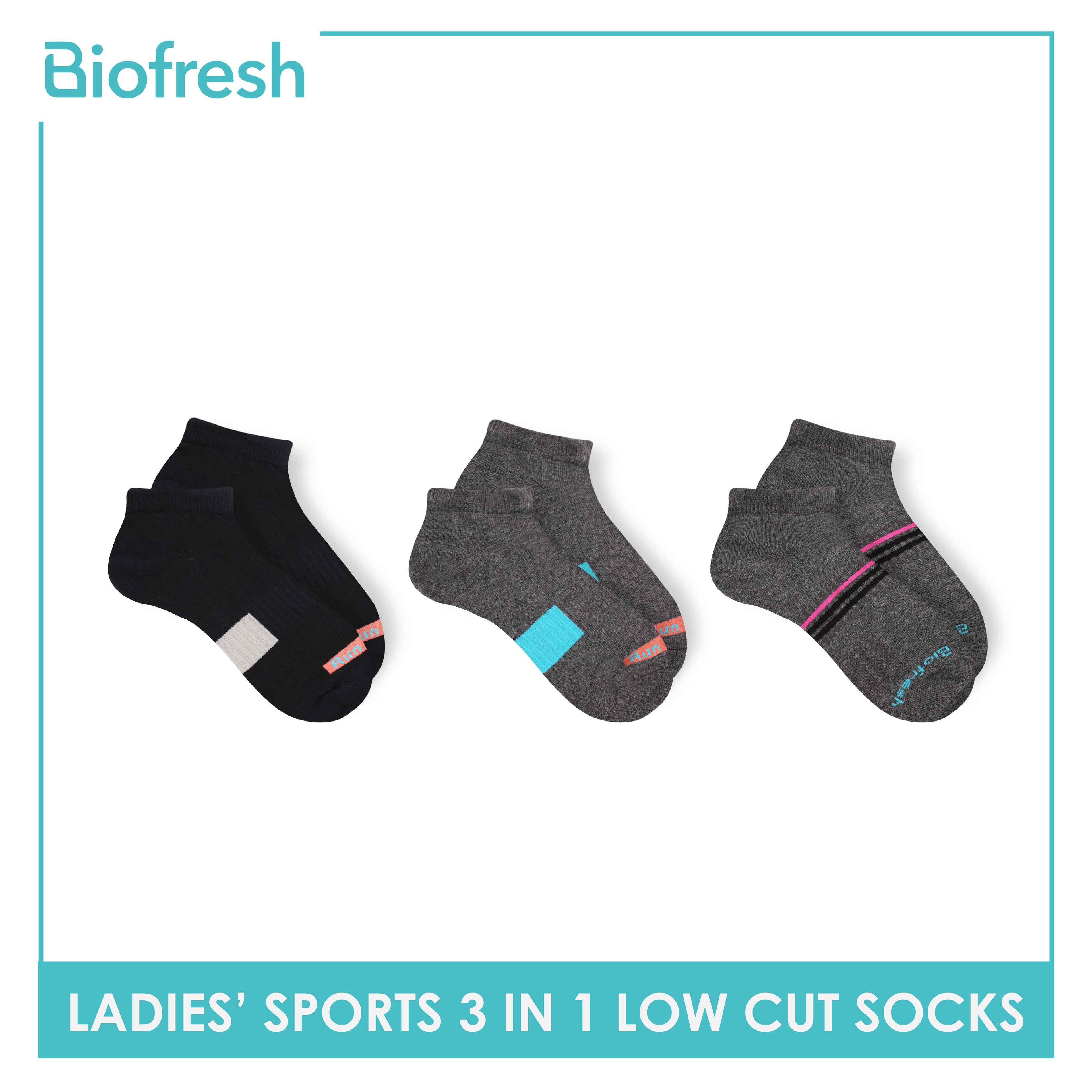 Biofresh Ladies' OVERRUNS Antimicrobial Thick Sports Socks 3 pairs in a pack BLRGCO1 (6672224780393)