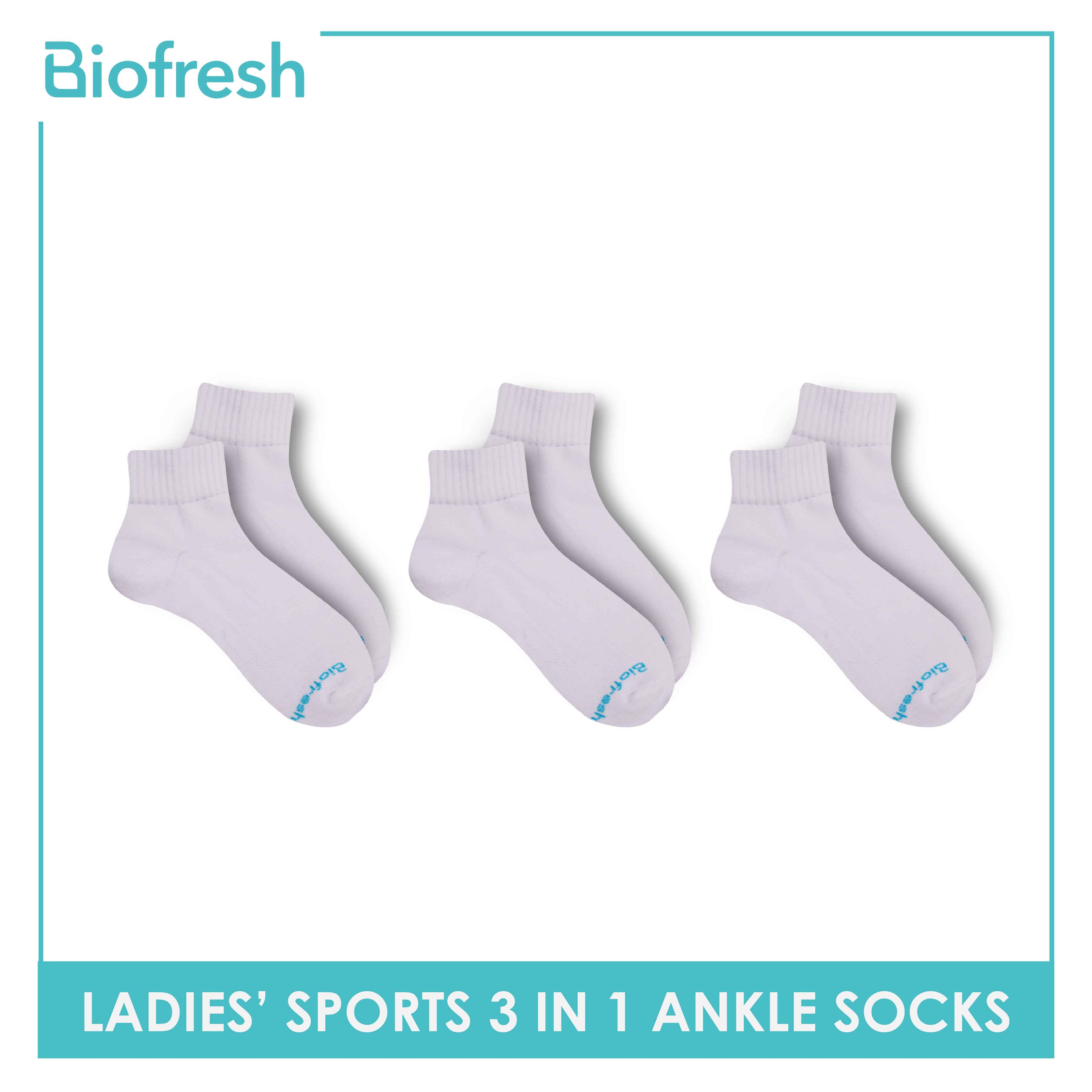 Biofresh Ladies' OVERRUNS Antimicrobial Thick Sports Socks 3 pairs in a pack BLRGCO1 (6672224780393)