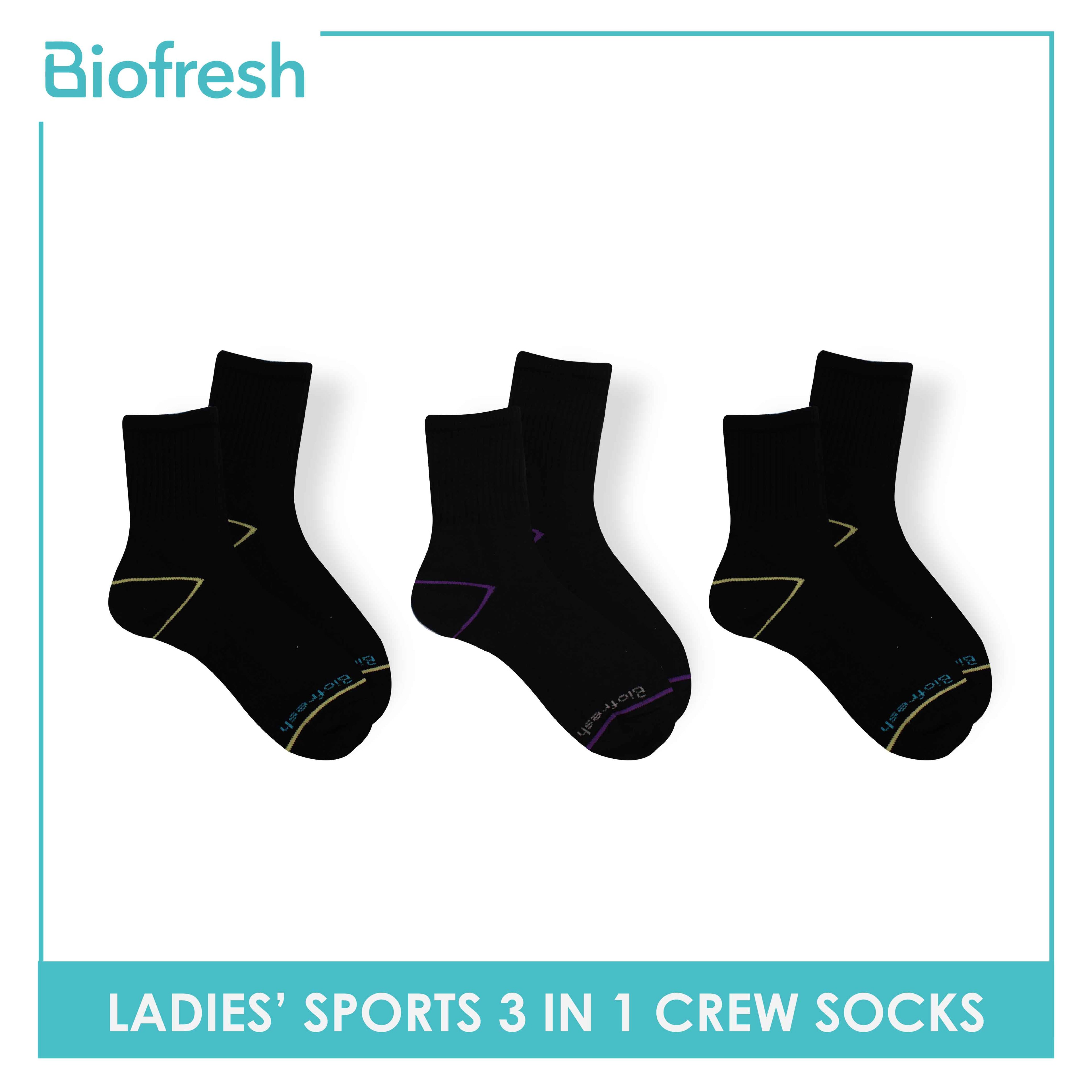 Biofresh Ladies' OVERRUNS Antimicrobial Thick Sports Socks 3 pairs in a pack BLRGCO1 (6672224780393)