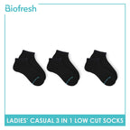Biofresh Ladies' OVERRUNS Antimicrobial Lite Casual Socks 3 pairs in a pack RLCCO1 (6672240771177)