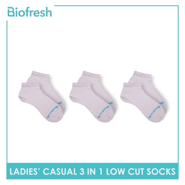 Biofresh Ladies' OVERRUNS Antimicrobial Lite Casual Socks 3 pairs in a pack RLCCO1 (6672240771177)