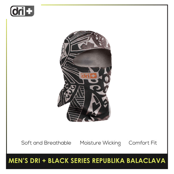 Dri Plus Men's Black Series Washable Multi-Functional Moisture Wicking Balaclava 1 piece DMREPUBALA1201 (Limited Edition)