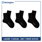 Burlington Ladies' OVERRUNS Cotton Lite Casual Socks 3 pairs in a pack BLCCO1 (6671259664489)