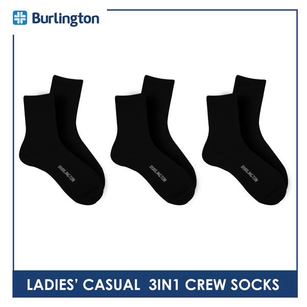Burlington Ladies' OVERRUNS Cotton Lite Casual Socks 3 pairs in a pack BLCCO1 (6671259664489)