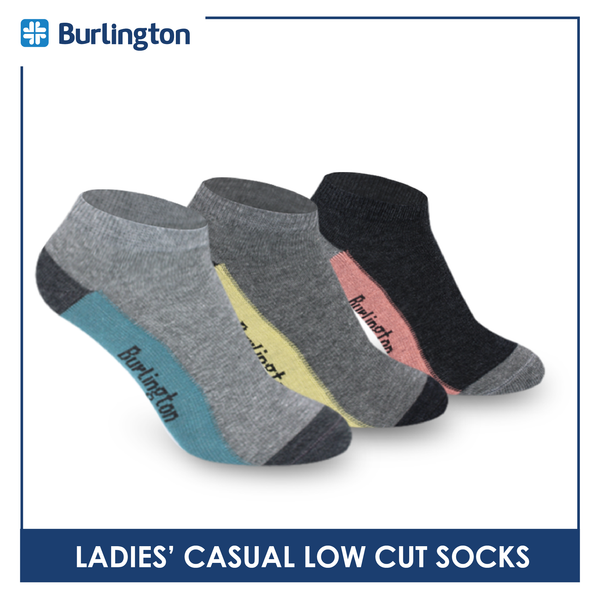 Burlington Ladies' Cotton Low cut Lite Casual Socks 3 pairs in a pack BLCS01 (Limited Time Offer) (6657196884073)