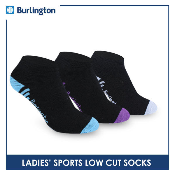 Burlington Ladies' Cotton Low cut Thick Sports Socks 3 pairs in a pack BLSS03 (Limited Time Offer) (6657183219817)