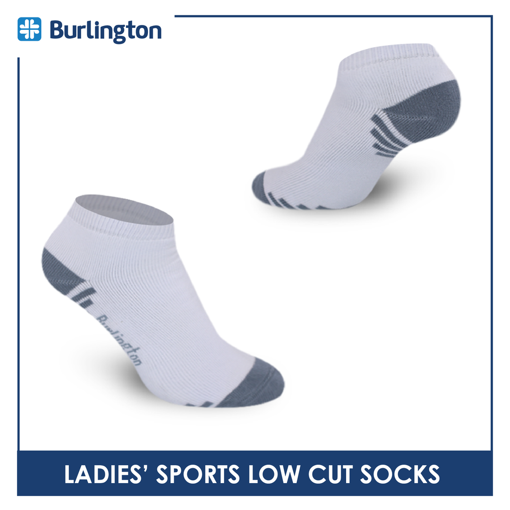 Burlington Ladies' Cotton Low cut Thick Sports Socks 3 pairs in a pack BLSS03 (Limited Time Offer) (6657183219817)