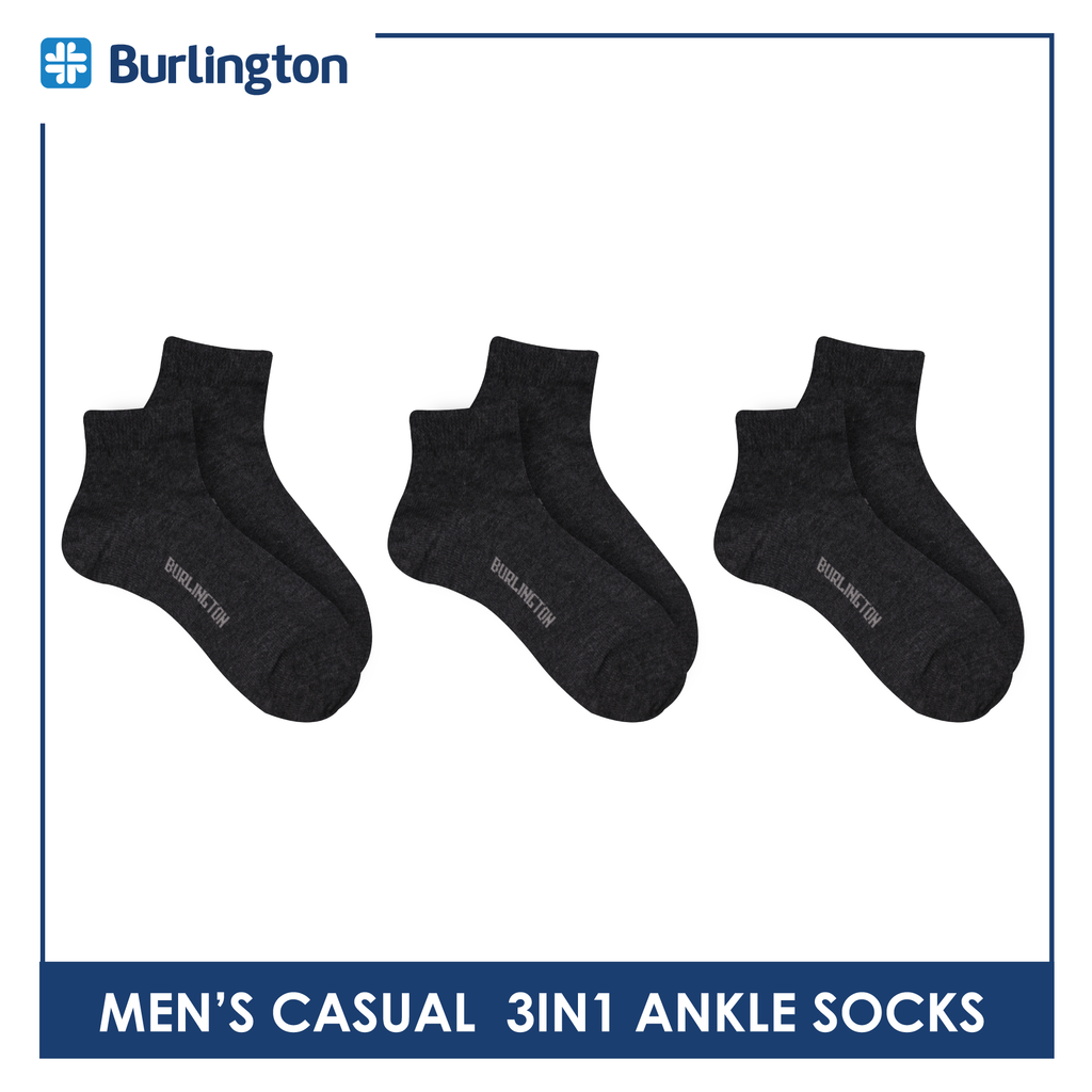 Burlington Men's OVERRUNS Cotton Lite Casual Socks 3 pairs in a pack BMCCO1 (6672043966569)