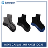 Burlington Men's OVERRUNS Cotton Lite Casual Socks 3 pairs in a pack BMCCO1