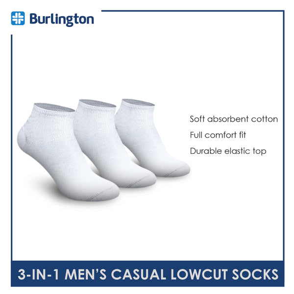 Burlington BMCKG17 Men's Cotton Low Cut Casual Socks 3-in-1 Pack (4758939140201)