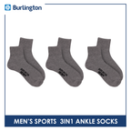 Burlington Men's OVERRUNS Cotton Thick Sports Socks 3 pairs in a pack BMSCO1 (6671269462121)