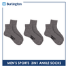 Burlington Men's OVERRUNS Cotton 3 pairs in a pack Thick Sports Socks BMSCO1