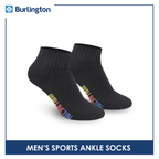 Burlington Men's Cotton Ankle Thick Sports Socks 3 pairs in a pack BMSS03 (Limited Time Offer) (6657272316009)