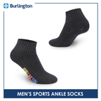 Burlington Men's Cotton Ankle Thick Sports Socks 3 pairs in a pack BMSS03 (Limited Time Offer) (6657272316009)