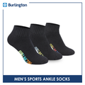 Burlington Men's Cotton Ankle Thick Sports Socks 3 pairs in a pack BMSS03 (Limited Time Offer) (6657272316009)