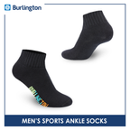 Burlington Men's Cotton Ankle Thick Sports Socks 3 pairs in a pack BMSS03 (Limited Time Offer) (6657272316009)