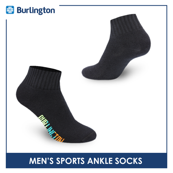 Burlington Men's Cotton Ankle Thick Sports Socks 3 pairs in a pack BMSS03 (Limited Time Offer) (6657272316009)