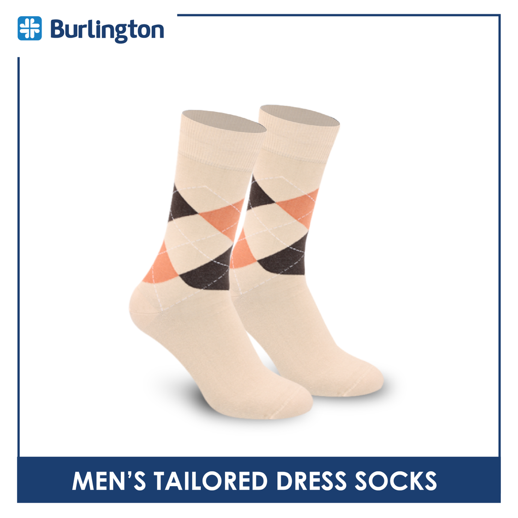 Burlington Men's Tailored Dress Crew Socks 1 Pair BMT1201